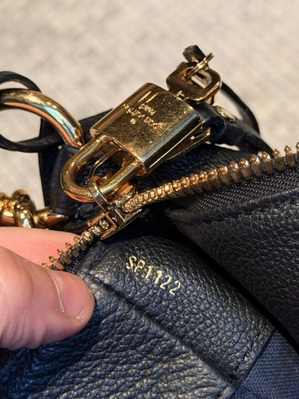 Louis Vuitton Navy Blue Empreinte Monogram Audacieuse MM Bag - Picture 10 of 16
